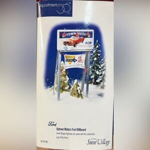 1998 Ford x SnowVillage “Uptown Motors Ford Billboard” by Department 56
